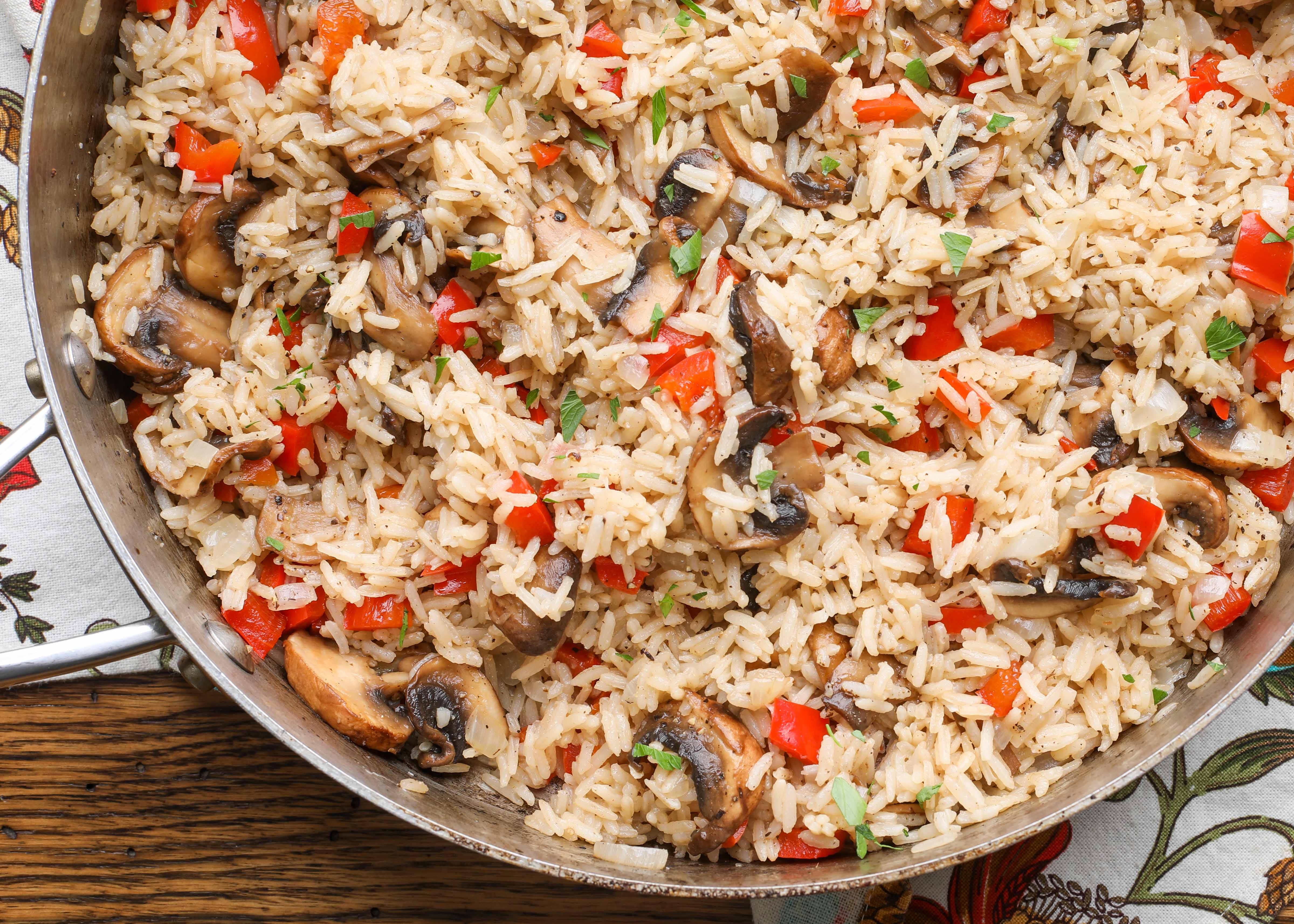 Versatile Mushroom & Pepper Rice Pilaf: Side Dish to Main Meal